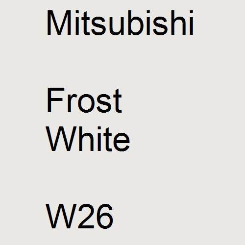 Mitsubishi, Frost White, W26.